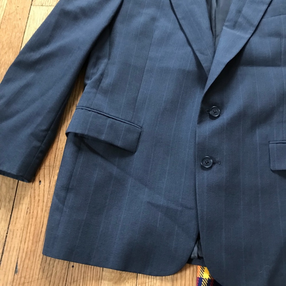 Christian Dior Two Button Blazer Blue Pinstripe - Picture 2 of 8